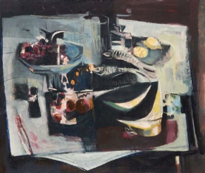 STILL LIFE WITH MELON PEELS by George Campbell sold for €4,200 at deVeres Auctions