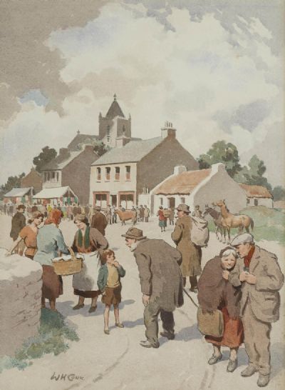 MARKET DAY by William H Conn sold for €500 at deVeres Auctions