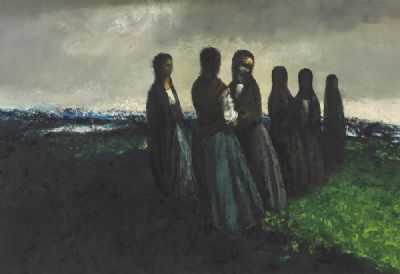 WAITING WOMEN by Daniel O'Neill sold for €15,000 at deVeres Auctions