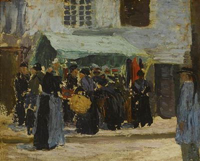 MARKET SQUARE, BRITTANY by Samuel Taylor  at deVeres Auctions