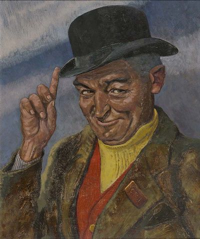 ARAN MAN by Harry Kernoff sold for €3,000 at deVeres Auctions