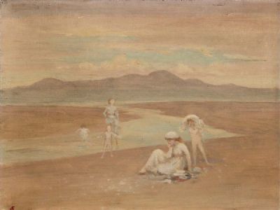 IN THE SAND DUNES by George Russell sold for €2,400 at deVeres Auctions