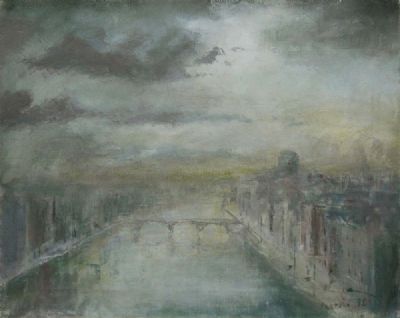 VIEW OF THE LIFFEY by Peter Pearson sold for €900 at deVeres Auctions