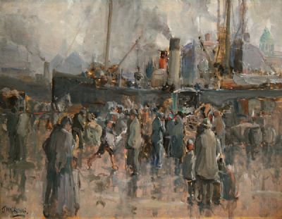 CLEANING NETS by James Humbert Craig sold for €900 at deVeres Auctions