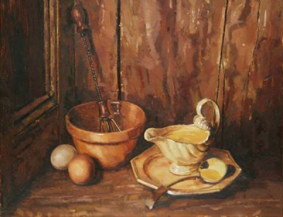 STILL LIFE WITH FRUIT AND WALNUT by Mark O'Neill sold for €2,750 at deVeres Auctions