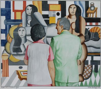 PEOPLE AND A FERNAND LEGER by Robert Ballagh sold for €4,000 at deVeres Auctions