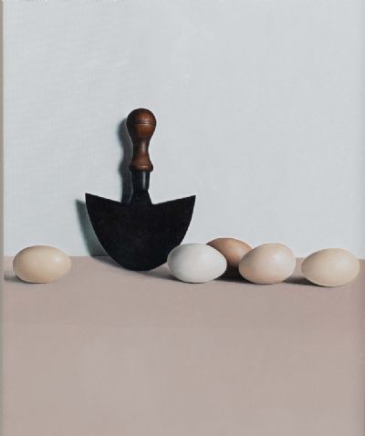 HERB CUTTER WITH FIVE EGGS by Liam Belton sold for €3,400 at deVeres Auctions