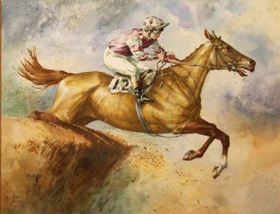 JOCKEY & HORSE by Peter Curling sold for €2,000 at deVeres Auctions