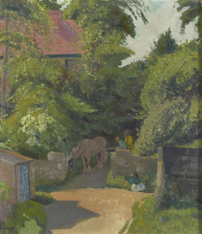 THE LANE, 385 CLONTARF ROAD, 1952 by Patrick Leonard sold for €2,400 at deVeres Auctions