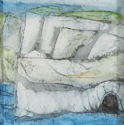 THE SEA CAVE by Padraig MacMiadhachain sold for €550 at deVeres Auctions