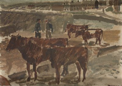 BEHIND THE QUAY by Elizabeth Rivers sold for €950 at deVeres Auctions