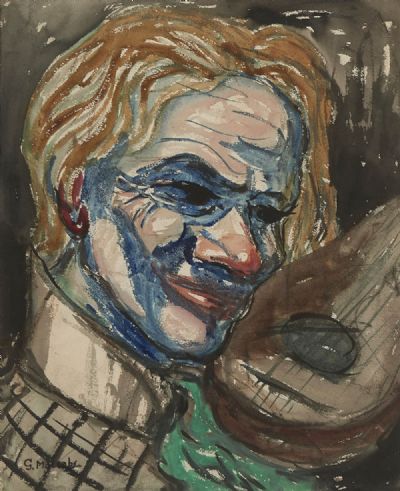 FIDDLE PLAYER by Gladys Maccabe sold for €260 at deVeres Auctions