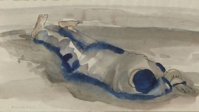 FIGURE SLEEPING by George Campbell sold for €160 at deVeres Auctions