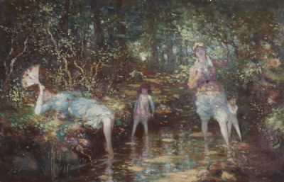EVENING PADDLE by George Russell sold for €26,000 at deVeres Auctions