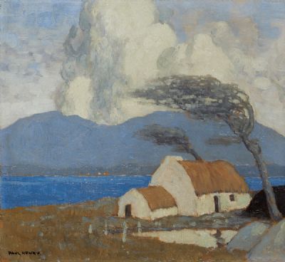 ACHILL COTTAGE, LOUGH CORRIB by Paul Henry  at deVeres Auctions