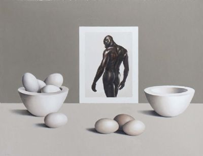 ADAM WITH EGGS by Liam Belton  at deVeres Auctions