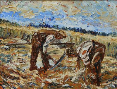 THE REAPERS by Liam O'Neill sold for €5,000 at deVeres Auctions