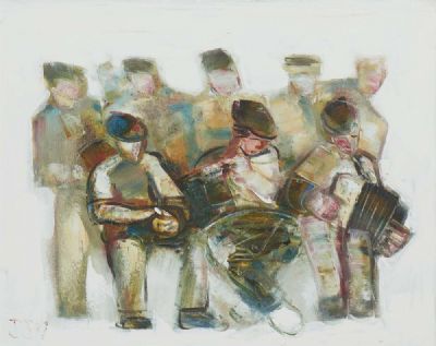 MUSICIANS & LISTENERS by John B. Vallely  at deVeres Auctions
