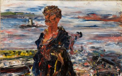 KERRY FISHERMAN - FENIT LIGHTHOUSE (1927) by Jack Butler Yeats  at deVeres Auctions