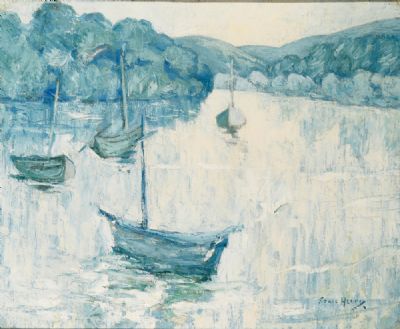 BOATS ON A RIVER by Grace Henry sold for €5,000 at deVeres Auctions