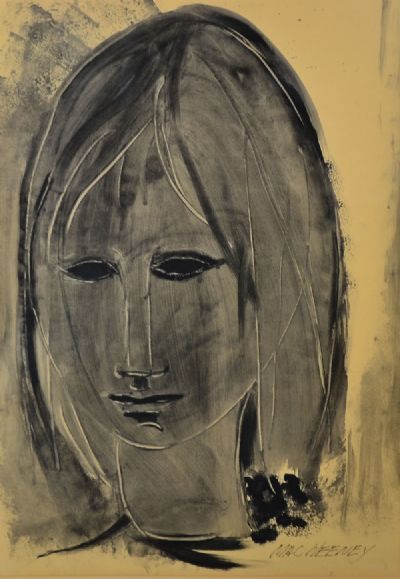 SAD HEAD I by Leslie MacWeeney sold for €500 at deVeres Auctions