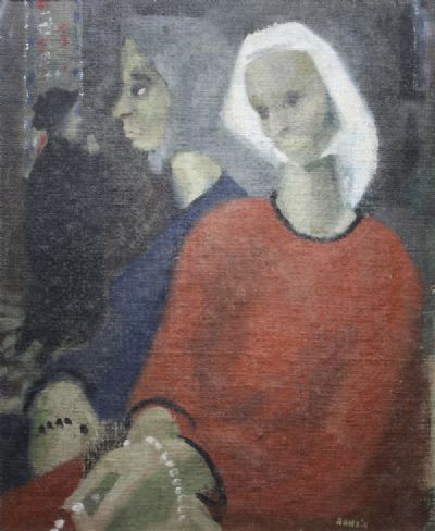 WOMEN PRAYING by Richard O'Neill sold for €700 at deVeres Auctions