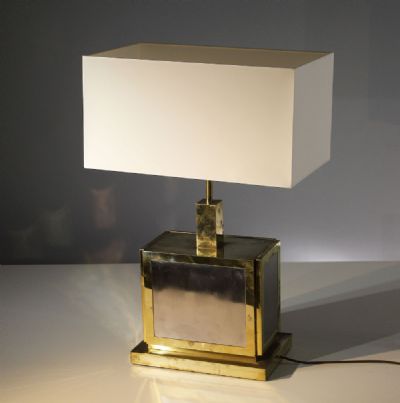A SQUARE TABLE LAMP at deVeres Auctions