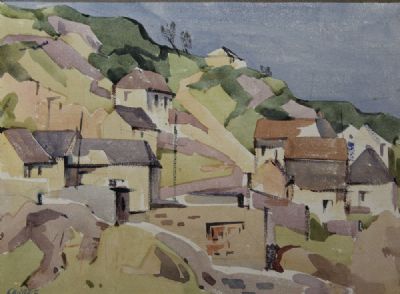 HOUSE IN THE HILLS by Desmond Carrick sold for €170 at deVeres Auctions