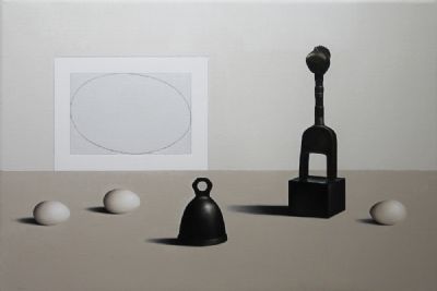 STILL LIFE WITH SENUFO PULLEY by Liam Belton sold for €5,000 at deVeres Auctions
