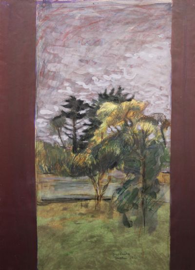 DUBLIN LANDSCAPE by Brian Bourke sold for €1,000 at deVeres Auctions