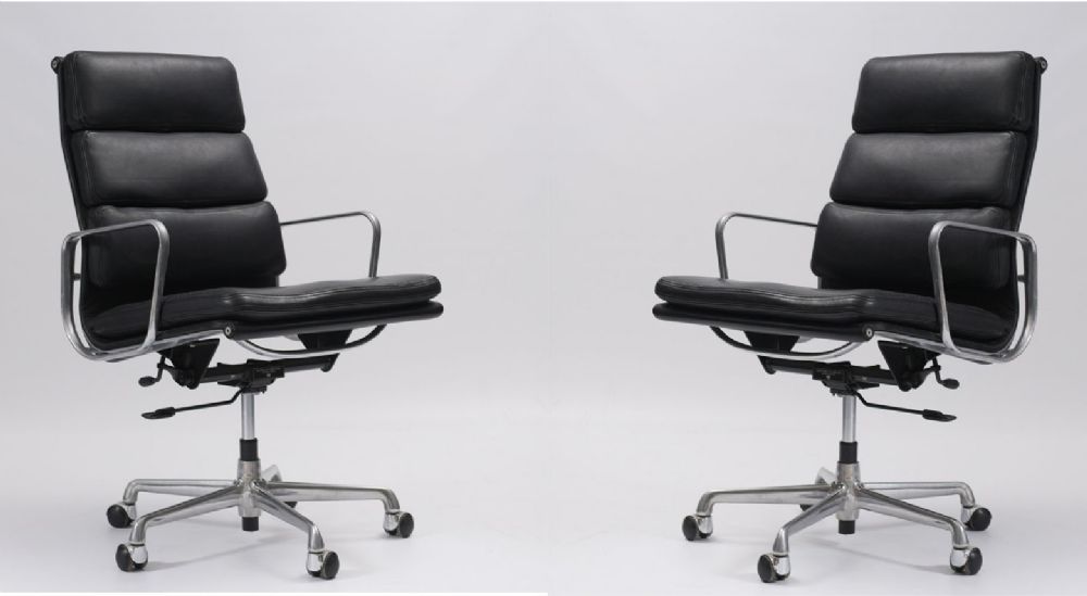 A PAIR OF EA219 HIGH BACK OFFICE CHAIRS, by Charles & Ray Eames  at deVeres Auctions