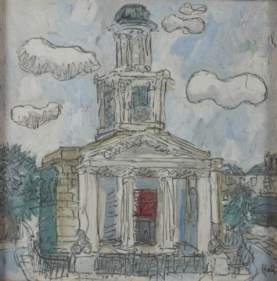 ST STEPHENS CHURCH, THE PEPPER CANISTER, MOUNT STREET by Kenneth Hall sold for €1,900 at deVeres Auctions