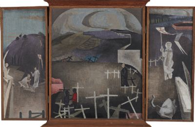 A TRIPTYCH by Patrick Pye sold for €3,600 at deVeres Auctions