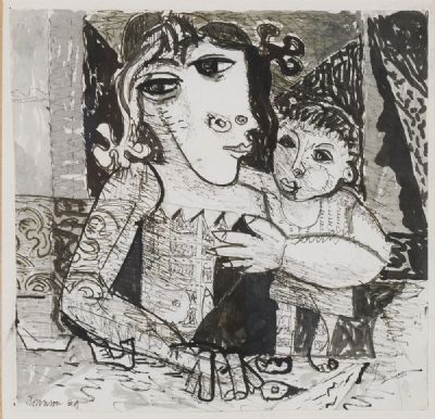 PICASSO DRAWING by Nevill Johnson sold for €200 at deVeres Auctions