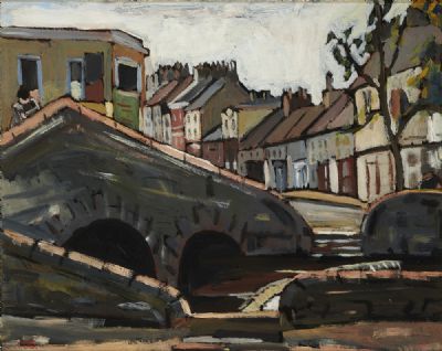 THE BRIDGE, WESTPORT, CO MAYO by Kitty Wilmer O'Brien sold for €5,000 at deVeres Auctions