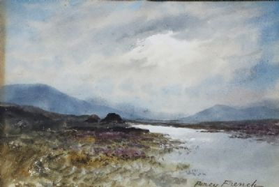BOG LANDSCAPE DONEGAL by William Percy French sold for €2,200 at deVeres Auctions