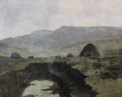 BOG CUTTING by James Humbert Craig sold for €3,600 at deVeres Auctions