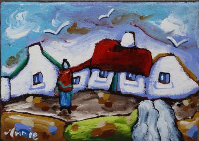 ARAN ISLAND HOMESTEAD by Annie Robinson sold for €320 at deVeres Auctions