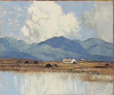 CONNEMARA COTTAGES by Paul Henry  at deVeres Auctions
