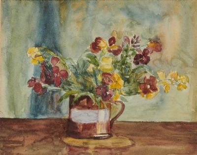 THE VASE OF FLOWERS by Mainie Jellett sold for €1,500 at deVeres Auctions