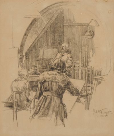 ART SCHOOL, LIFE CLASS by Mainie Jellett sold for €1,500 at deVeres Auctions