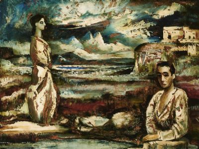 LOVERS IN THE EVENING by Daniel O'Neill sold for €28,000 at deVeres Auctions