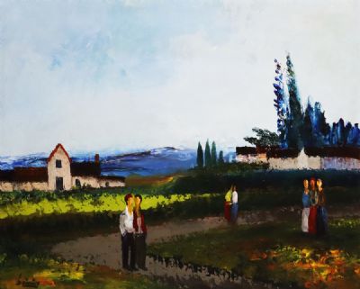 STROLLING by Daniel O'Neill sold for €7,500 at deVeres Auctions