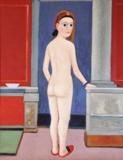 STANDING NUDE IN CHURCH by Jack Donovan sold for €1,200 at deVeres Auctions
