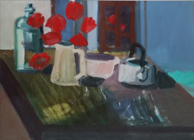 STILL LIFE WITH TEAPOT by Brian Ballard sold for €2,000 at deVeres Auctions