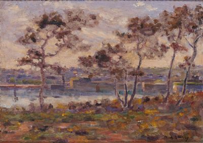 ON THE SHEEPSCOT RIVER, MAINE by Aloysius O'Kelly  at deVeres Auctions