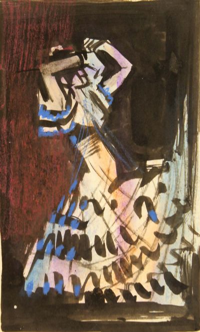 THE FLAMENCO DANCER by George Campbell sold for €400 at deVeres Auctions