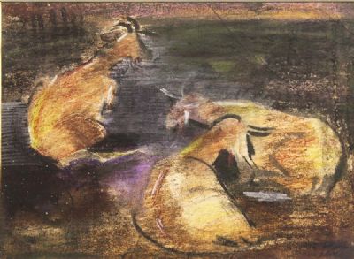MOUNTAIN GOATS by George Campbell sold for €190 at deVeres Auctions