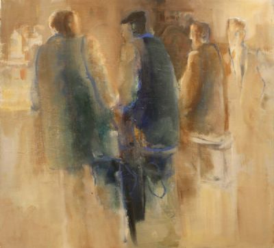 MEN AT A BAR by George Campbell sold for €2,200 at deVeres Auctions