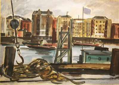 DUBLIN DOCKS by Norah McGuinness  at deVeres Auctions